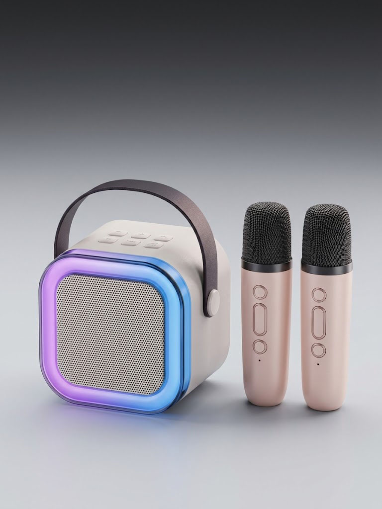 اسپیکر بلوتوثی Colorful Karaoke Sound System مدل K12 به همراه میکروفون بی‌سیم